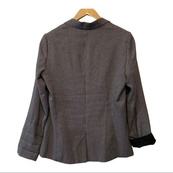 Silence + Noise black and white plaid checkered long sleeve blazer jacket L EUC - Picture 5 of 6